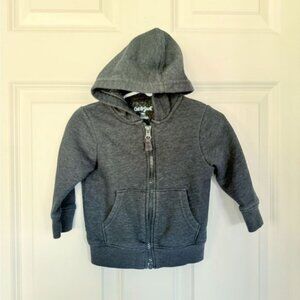 Cat & Jack Baby Gray Full-Zip Hoodie Sweatshirt - Size 12 months